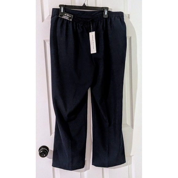 Alfred Dunner Classic Fit Pants Comfort Waist Pull On Blue Size 16 NWT - Picture 9 of 10